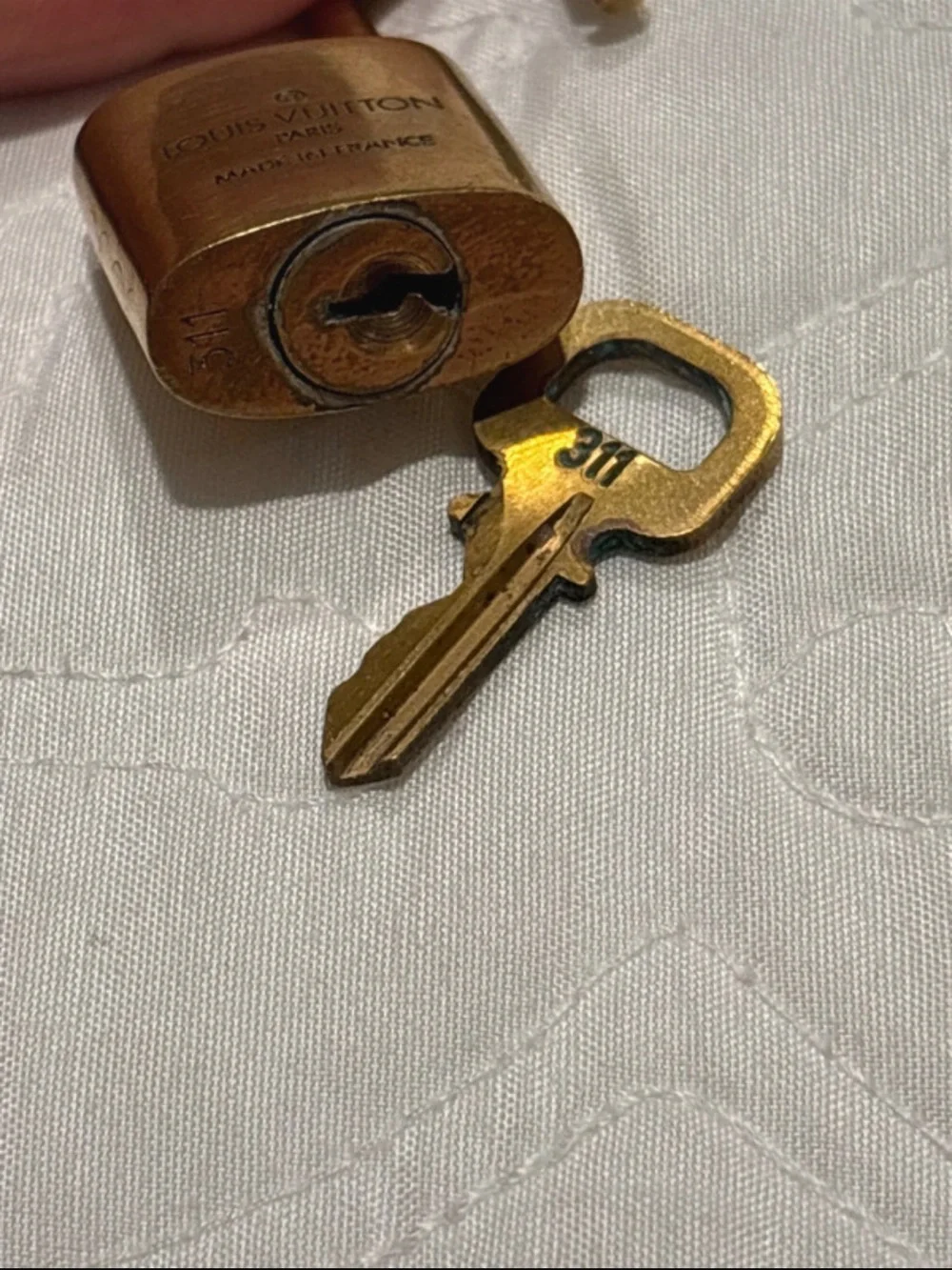 Louis Vuitton #311 Gold Padlock and Key